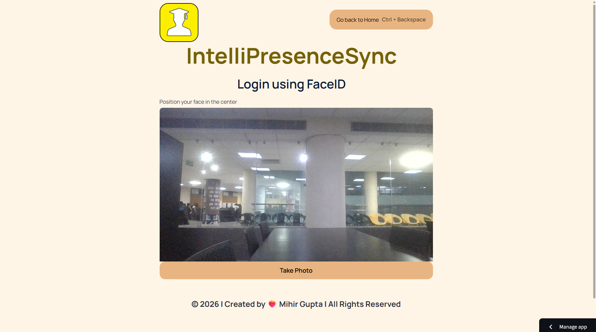 Student Login Interface